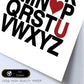 Poster con mensaje feliz. Lámina ABCEDARIO i love you.-Artwork-Nacnic-Nacnic Estudio SL