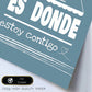 Poster con mensaje feliz. Lámina Hogar es donde estoy contigo.-Artwork-Nacnic-Nacnic Estudio SL