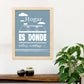 Poster con mensaje feliz. Lámina Hogar es donde estoy contigo.-Artwork-Nacnic-Nacnic Estudio SL