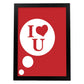 Poster con mensaje feliz. Lámina I love you.-Artwork-Nacnic-A3-Marco Negro-Nacnic Estudio SL