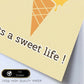 Poster con mensaje feliz. Lámina La dulce vida.-Artwork-Nacnic-Nacnic Estudio SL