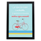 Poster con mensaje feliz. Lámina La vida es como ir en bicicleta....-Artwork-Nacnic-A3-Marco Negro-Nacnic Estudio SL