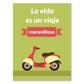 Poster con mensaje feliz. Lámina La vida es un viaje maravilloso.-Artwork-Nacnic-A4-Sin marco-Nacnic Estudio SL