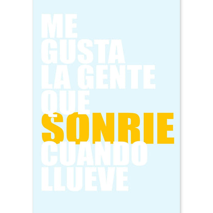 Poster con mensaje feliz. Lámina Me gusta la gente.-Artwork-Nacnic-A4-Sin marco-Nacnic Estudio SL