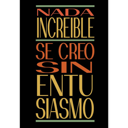 Poster con mensaje feliz. Lámina Nada increible se creo....-Artwork-Nacnic-A4-Sin marco-Nacnic Estudio SL