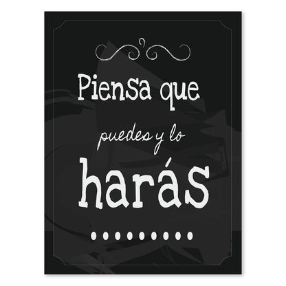 Poster con mensaje feliz. Lámina Piensa que puedes y lo harás.-Artwork-Nacnic-A4-Sin marco-Nacnic Estudio SL