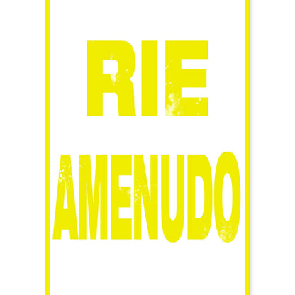 Poster con mensaje feliz. Lámina Ríe amenudo.-Artwork-Nacnic-A4-Sin marco-Nacnic Estudio SL