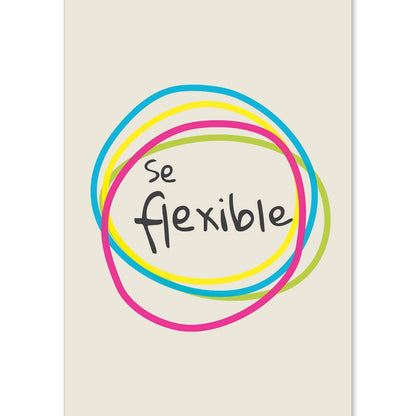 Poster con mensaje feliz. Lámina Se flexible 2.-Artwork-Nacnic-A4-Sin marco-Nacnic Estudio SL