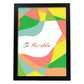 Poster con mensaje feliz. Lámina Sé flexible.-Artwork-Nacnic-A4-Marco Negro-Nacnic Estudio SL