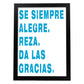 Poster con mensaje feliz. Lámina Se siempre alegre.-Artwork-Nacnic-A4-Marco Negro-Nacnic Estudio SL