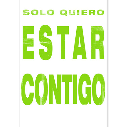 Poster con mensaje feliz. Lámina Sólo quiero estar contigo.-Artwork-Nacnic-A4-Sin marco-Nacnic Estudio SL