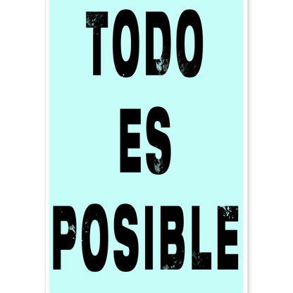 Poster con mensaje feliz. Lámina Todo es posible.-Artwork-Nacnic-A4-Sin marco-Nacnic Estudio SL