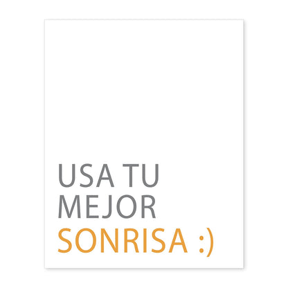 Poster con mensaje feliz. Lámina Usa tu mejor sonrisa.-Artwork-Nacnic-A4-Sin marco-Nacnic Estudio SL