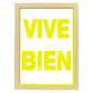 Poster con mensaje feliz. Lámina Vive bien.-Artwork-Nacnic-A4-Marco Madera clara-Nacnic Estudio SL