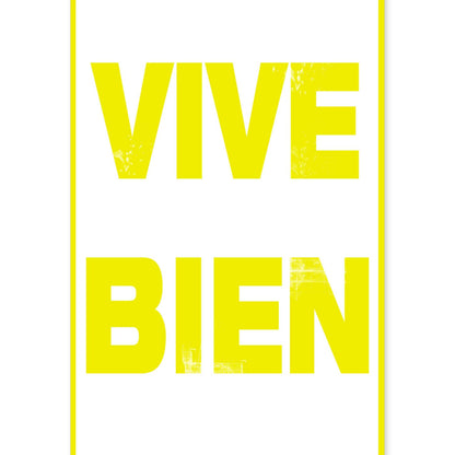 Poster con mensaje feliz. Lámina Vive bien.-Artwork-Nacnic-A4-Sin marco-Nacnic Estudio SL