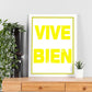Poster con mensaje feliz. Lámina Vive bien.-Artwork-Nacnic-Nacnic Estudio SL