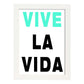 Poster con mensaje feliz. Lámina vive la vida.-Artwork-Nacnic-A3-Marco Blanco-Nacnic Estudio SL