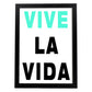 Poster con mensaje feliz. Lámina vive la vida.-Artwork-Nacnic-A4-Marco Negro-Nacnic Estudio SL