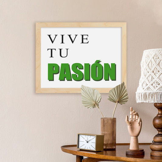 Poster con mensaje feliz. Lámina Vive tu pasión.-Artwork-Nacnic-Nacnic Estudio SL