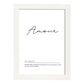 Poster con palabras en francés. Lámina Amour con definición y fondo blanco.-Artwork-Nacnic-A3-Marco Blanco-Nacnic Estudio SL