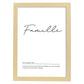 Poster con palabras en francés. Lámina Famille con definición y fondo blanco.-Artwork-Nacnic-A4-Marco Madera clara-Nacnic Estudio SL