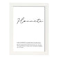 Poster con palabras en francés. Lámina Honnete con definición y fondo blanco.-Artwork-Nacnic-A3-Marco Blanco-Nacnic Estudio SL