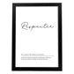 Poster con palabras en francés. Lámina Respecter con definición y fondo blanco.-Artwork-Nacnic-A4-Marco Negro-Nacnic Estudio SL