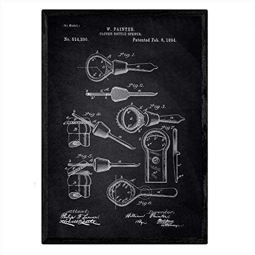 Poster con patente de Abrelatas. Lámina con diseño de patente antigua-Artwork-Nacnic-Nacnic Estudio SL