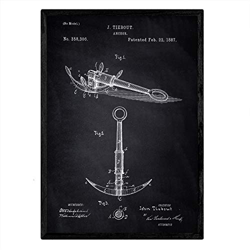Poster con patente de Ancla. Lámina con diseño de patente antigua-Artwork-Nacnic-Nacnic Estudio SL