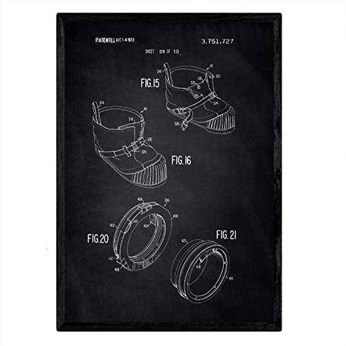 Poster con patente de Bota astronauta. Lámina con diseño de patente antigua-Artwork-Nacnic-Nacnic Estudio SL