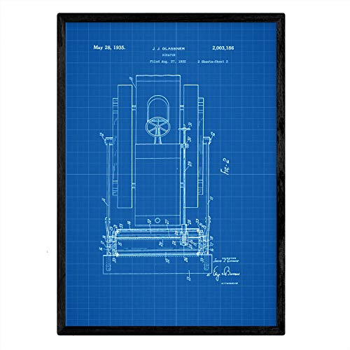 Poster con patente de Camion raspador 2. Lámina con diseño de patente antigua-Artwork-Nacnic-Nacnic Estudio SL