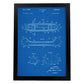Poster con patente de Canoa 1. Lámina con diseño de patente antigua-Artwork-Nacnic-A4-Marco Negro-Nacnic Estudio SL