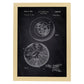 Poster con patente de Capsula espacial 2. Lámina con diseño de patente antigua-Artwork-Nacnic-A4-Marco Madera clara-Nacnic Estudio SL