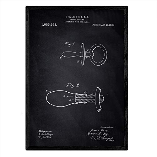 Poster con patente de Chupete 2. Lámina con diseño de patente antigua-Artwork-Nacnic-Nacnic Estudio SL