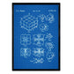 Poster con patente de Cubo de rubik. Lámina con diseño de patente antigua-Artwork-Nacnic-Nacnic Estudio SL