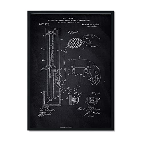 Poster con patente de Desfibrilador. Lámina con diseño de patente antigua-Artwork-Nacnic-Nacnic Estudio SL