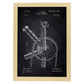 Poster con patente de Dinamo para bicicleta. Lámina con diseño de patente antigua-Artwork-Nacnic-A4-Marco Madera clara-Nacnic Estudio SL
