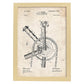 Poster con patente de Dinamo para bicicleta. Lámina con diseño de patente antigua.-Artwork-Nacnic-A4-Marco Madera clara-Nacnic Estudio SL