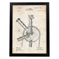 Poster con patente de Dinamo para bicicleta. Lámina con diseño de patente antigua.-Artwork-Nacnic-A4-Marco Negro-Nacnic Estudio SL