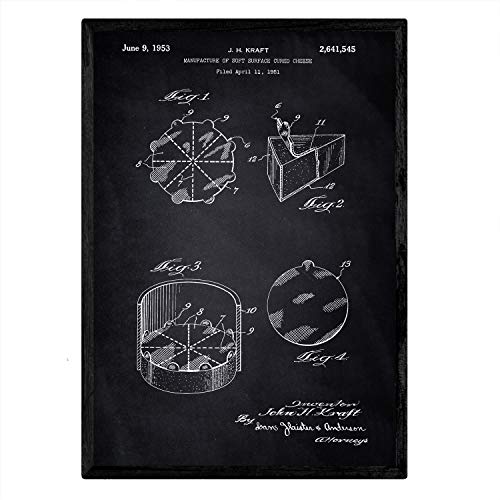 Poster con patente de Empaquetado de quesitos. Lámina con diseño de patente antigua-Artwork-Nacnic-Nacnic Estudio SL