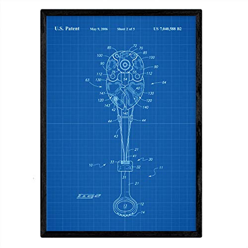 Poster con patente de fisurero escalada 2. Lámina con diseño de patente antigua-Artwork-Nacnic-Nacnic Estudio SL