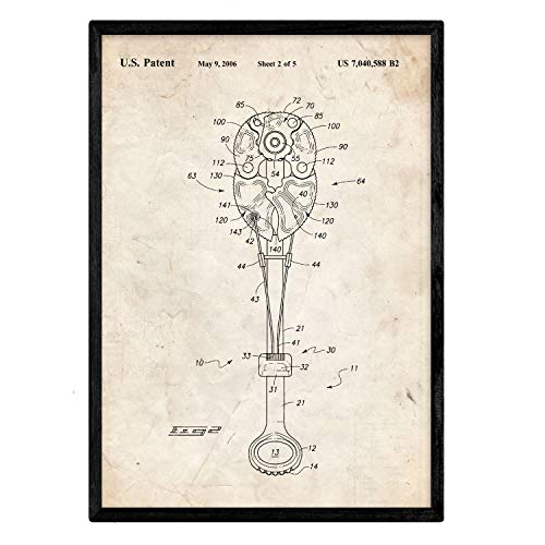 Poster con patente de Fisurero escalada 2. Lámina con diseño de patente antigua.-Artwork-Nacnic-Nacnic Estudio SL