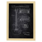 Poster con patente de Guitarra. Lámina con diseño de patente antigua-Artwork-Nacnic-A3-Marco Madera clara-Nacnic Estudio SL