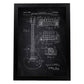 Poster con patente de Guitarra. Lámina con diseño de patente antigua-Artwork-Nacnic-A4-Marco Negro-Nacnic Estudio SL