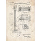 Poster con patente de Guitarra. Lámina con diseño de patente antigua.-Artwork-Nacnic-A4-Sin marco-Nacnic Estudio SL