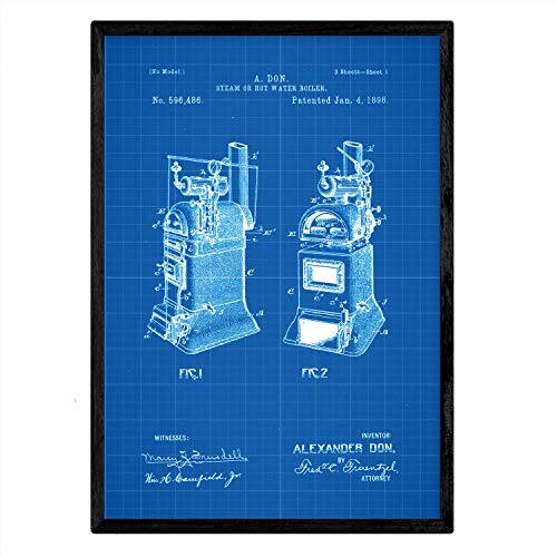 Poster con patente de Hervidor de agua. Lámina con diseño de patente antigua-Artwork-Nacnic-Nacnic Estudio SL