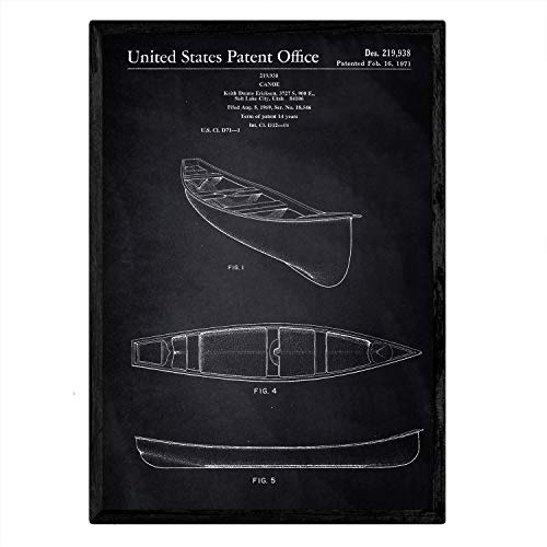 Poster con patente de Kayak 1. Lámina con diseño de patente antigua-Artwork-Nacnic-Nacnic Estudio SL