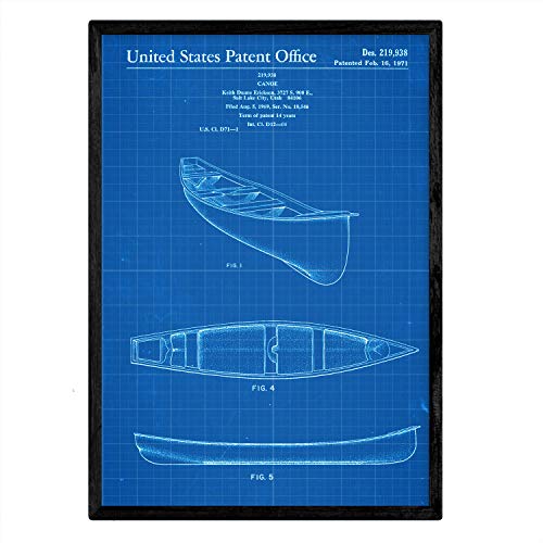 Poster con patente de Kayak 1. Lámina con diseño de patente antigua-Artwork-Nacnic-Nacnic Estudio SL