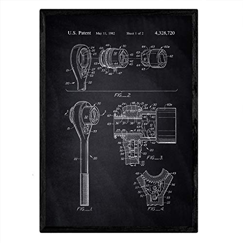 Poster con patente de Llave allen. Lámina con diseño de patente antigua-Artwork-Nacnic-Nacnic Estudio SL