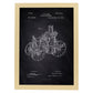 Poster con patente de Maquina a vapor. Lámina con diseño de patente antigua-Artwork-Nacnic-A4-Marco Madera clara-Nacnic Estudio SL